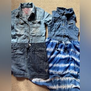Guess Girls Jean Dress Lot - Size 7-8 Very good condition for Summer and spring